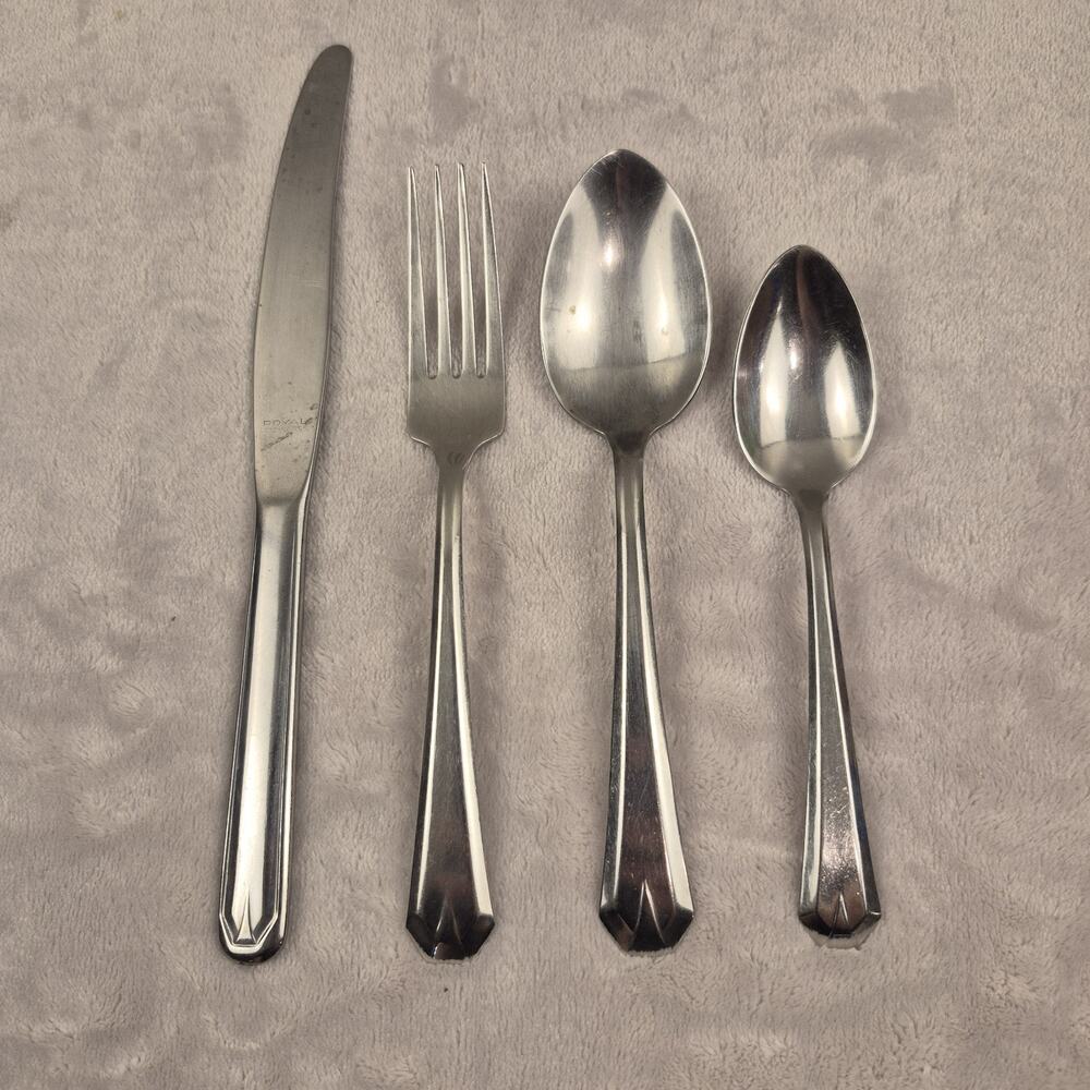 Royal Stainless STREAMLINE Allegheny Metal Place Setting Set of 4